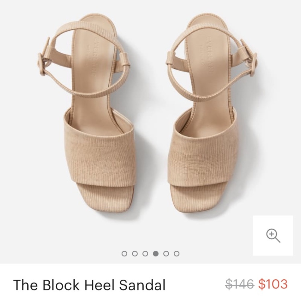 Everlane Block Heel Sandal in Sand Lizard size 11